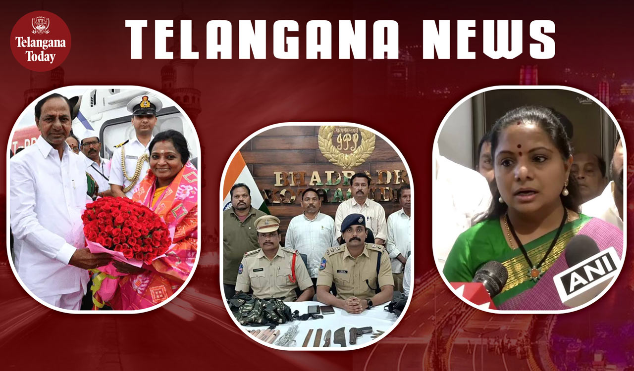 Telangana News Today: Tamilisai birthday wishes to KCR, CPI Naxals arrested, Kavitha on Caste Survey