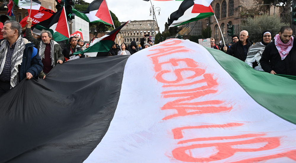 Thousands march in Rome against wars and for a ceasefire in Gaza