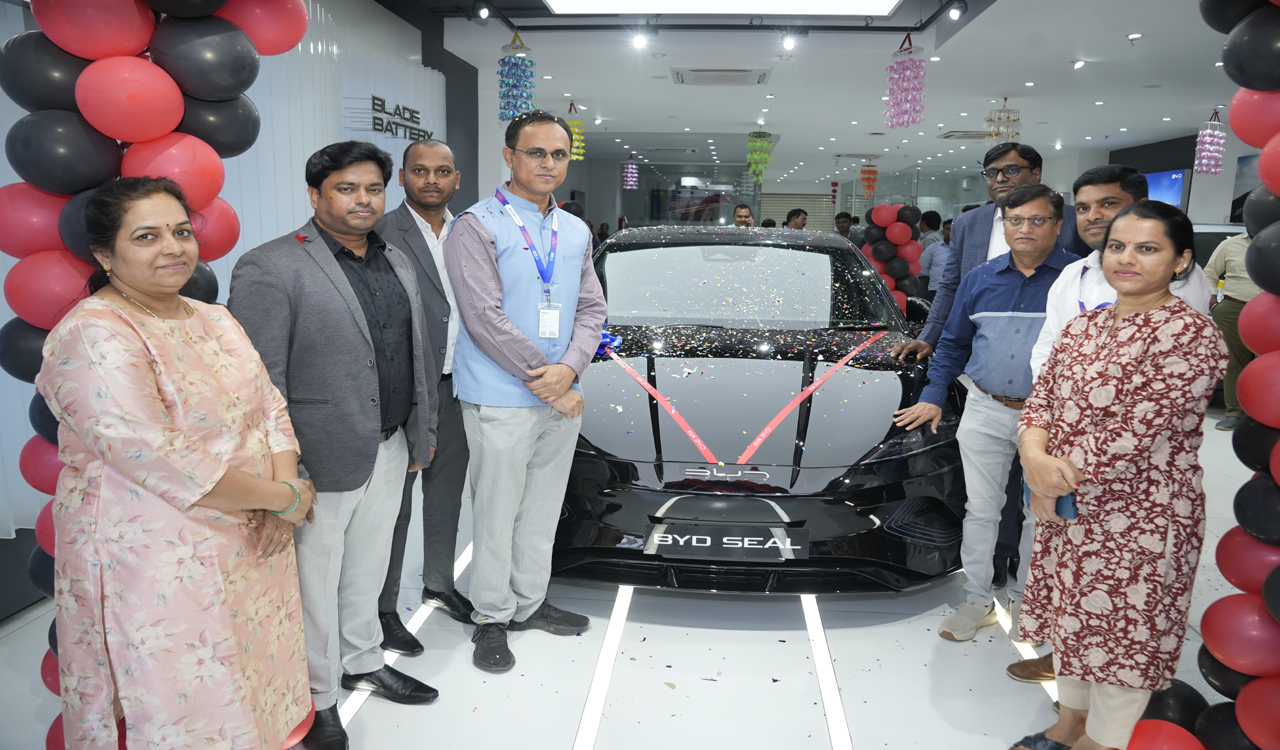 BYD SEAL car Launches at Gachibowli BYD showroom