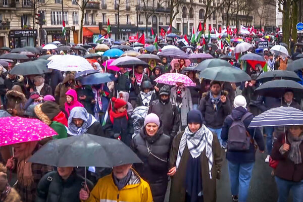 Protests held across France against Israel’s ‘Flour Massacre’ of hungry civilians