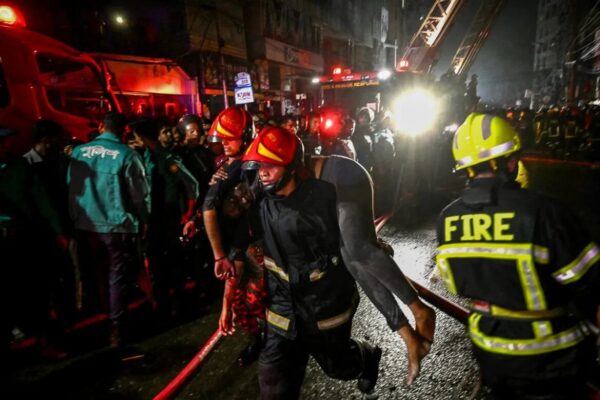 Bangladesh building fire kills 45, injures dozens