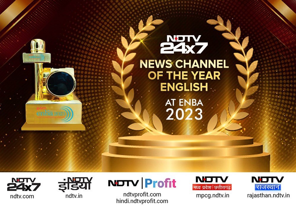 NDTV Wins 'Best English News Channel Of The Year' At ENBA 2023