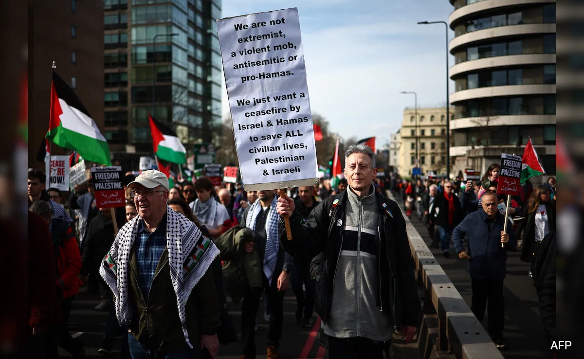 Will Continue Till Ceasefire: Thousands March In London Pro-Palestine Rally