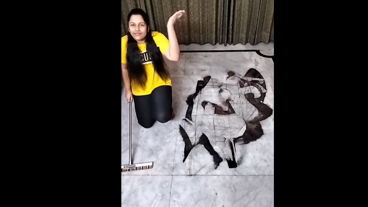 Watch: Artist's 3D Rangoli Leaves Social Media Users Stunned