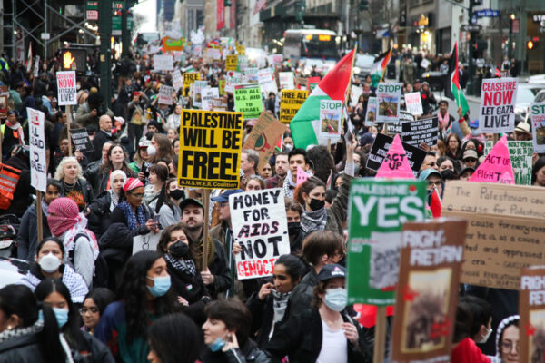 Pro-Palestinians in US states mark Land Day, protest Gaza war