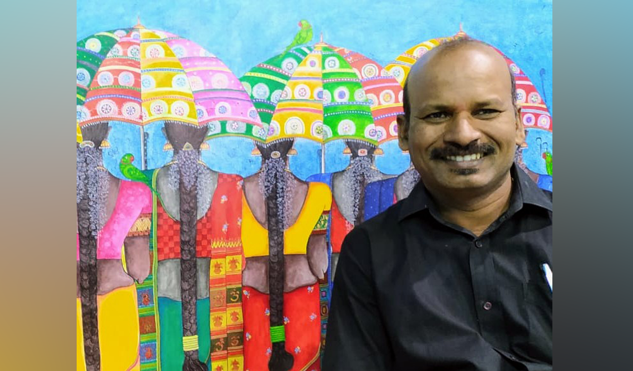 Hyderabad artist Kappari Kishan to showcase Telangana tradition in his solo exhibition