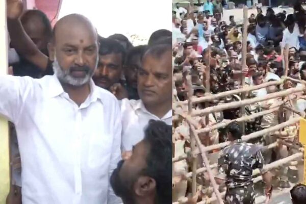 Watch: Bandi Sanjay’s visit to Chengicherla triggers tension; BJP workers clash with police