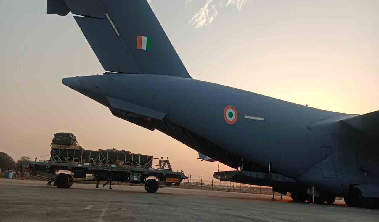 IAF’s C-17 aircraft successfully airdrops indigenously built heavy platform