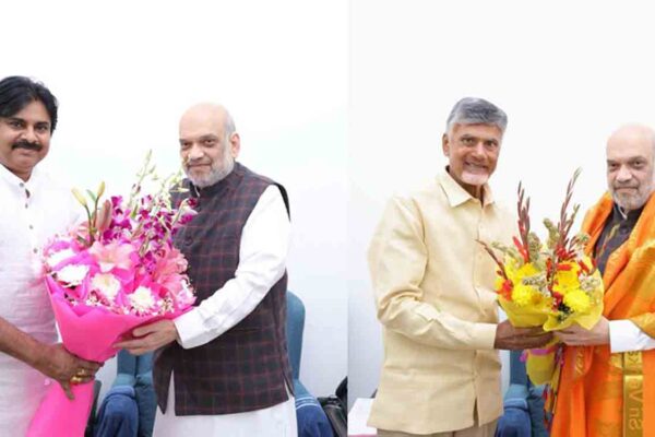 Chandrababu Naidu, Pawan Kalyan meet Amit Shah again