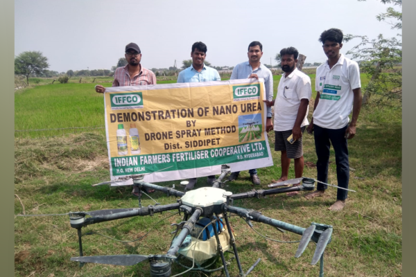 Farmers in Telangana adopt drone-based Nano Urea spraying for efficient paddy cultivation