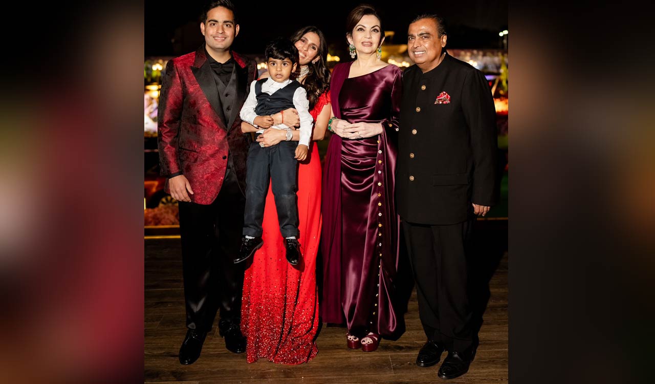 Mukesh, Nita Ambani at Anant-Radhika’s pre-wedding-Telangana Today