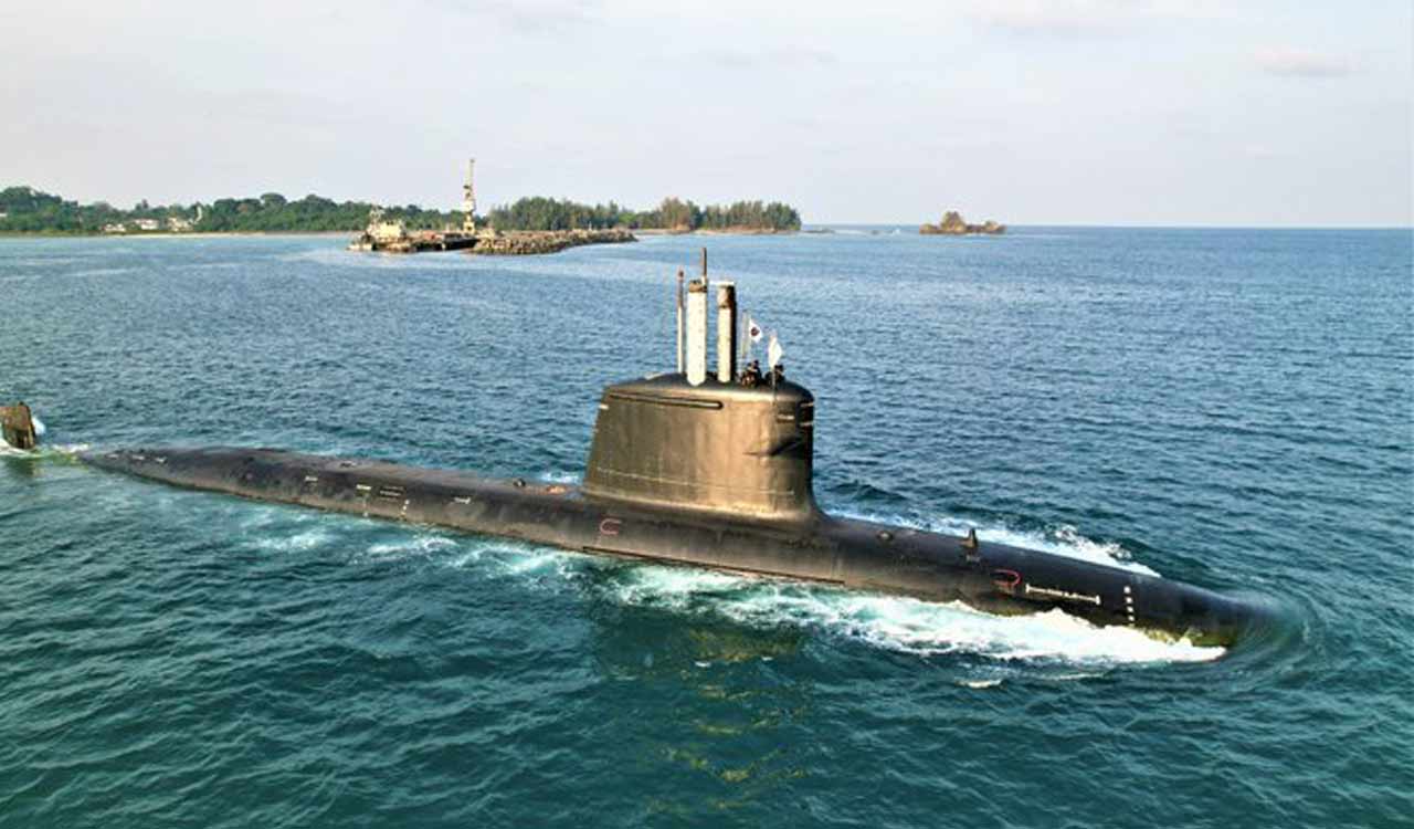 Indian Navy sub makes first visit to Campbell Bay, Nicobar Islands