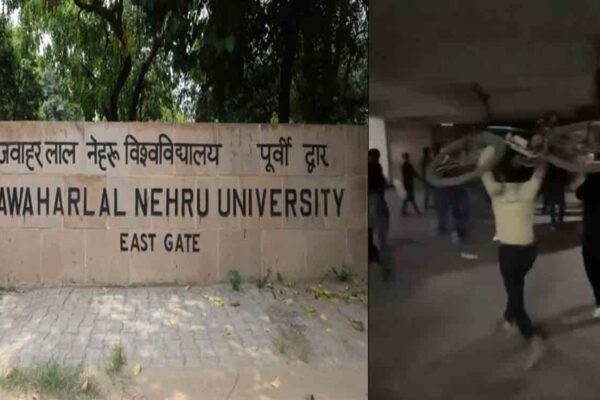 Watch: Students clash at JNU as ABVP, Left-backed groups disagree on poll committees