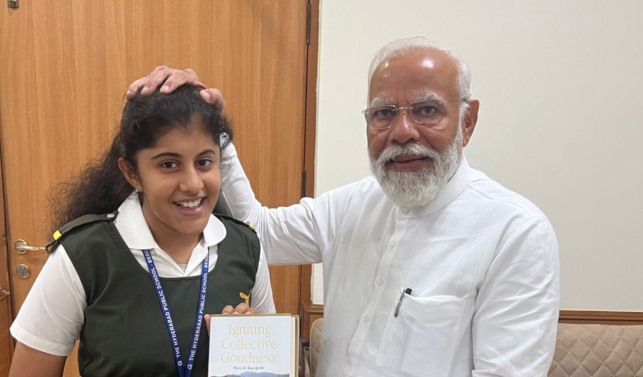 Hyderabad student impresses PM Modi with library project