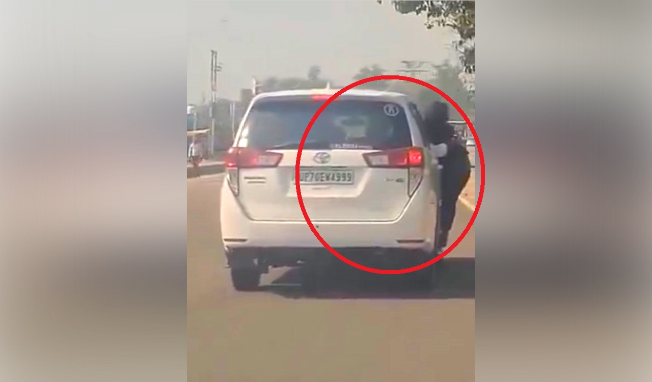 Watch: Lucknow police files case against car driver for viral stunt video