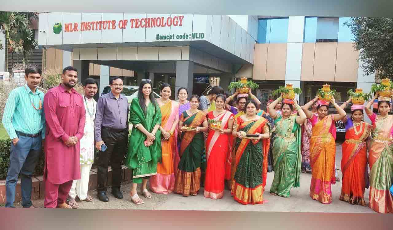 Hyderabad: Traditional day celebrated at MLRIT on Saturday