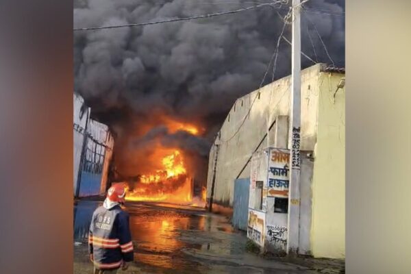 Massive fire at Alipur godown, 34 fire tenders rushed