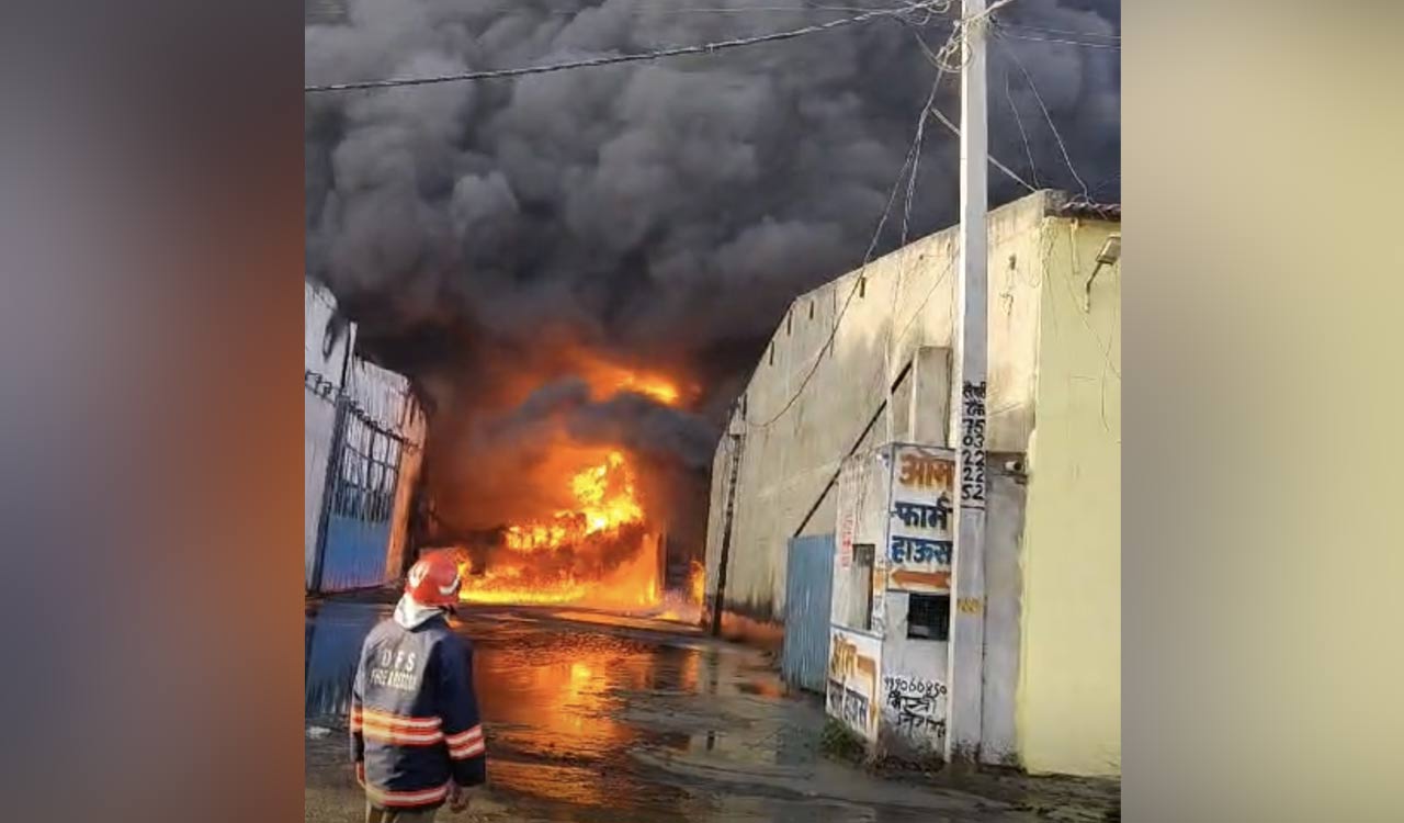 Massive fire at Alipur godown, 34 fire tenders rushed