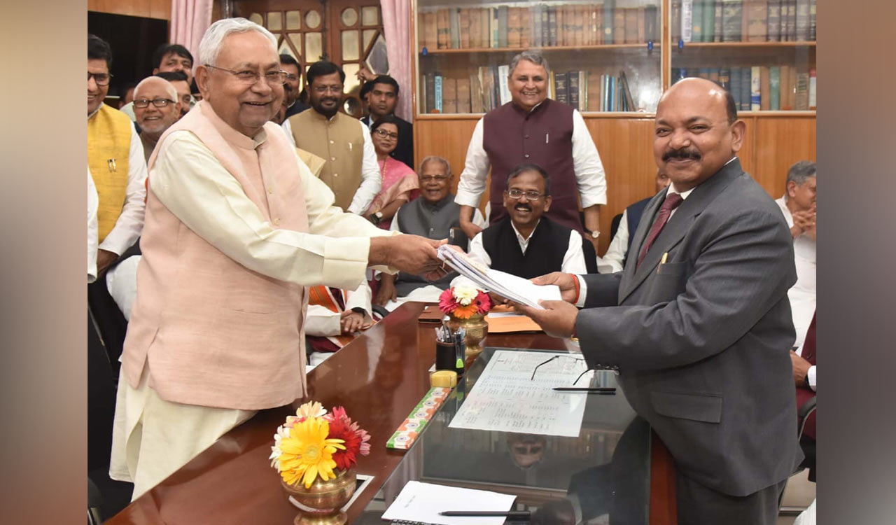 Bihar CM Nitish Kumar files nomination for MLC poll