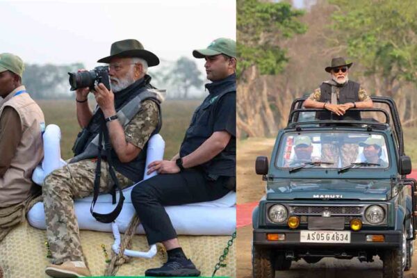 PM Modi takes safari in Kaziranga National Park