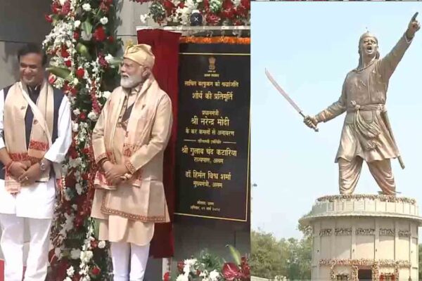 PM Modi unveils 125-feet statue of Lachit Borphukan in Assam