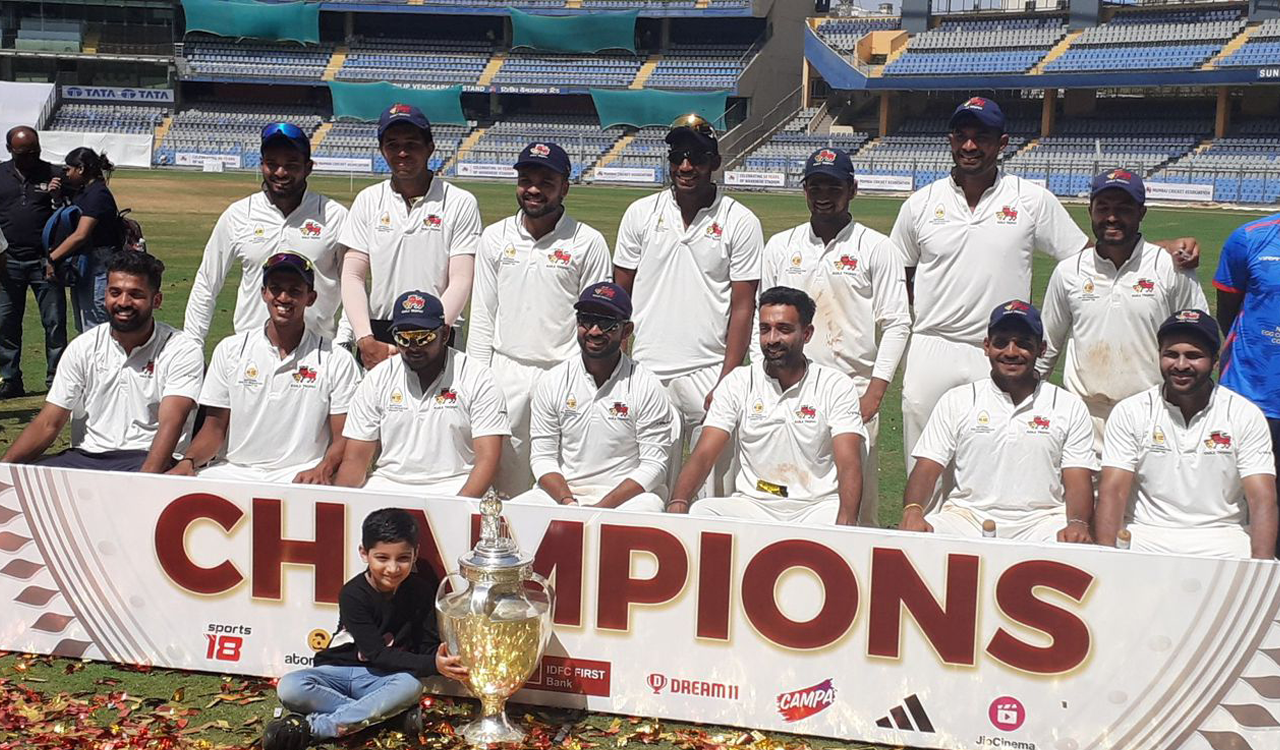 Mumbai clinch Ranji Trophy for 42nd time, beat Vidarbha by 169 runs in final