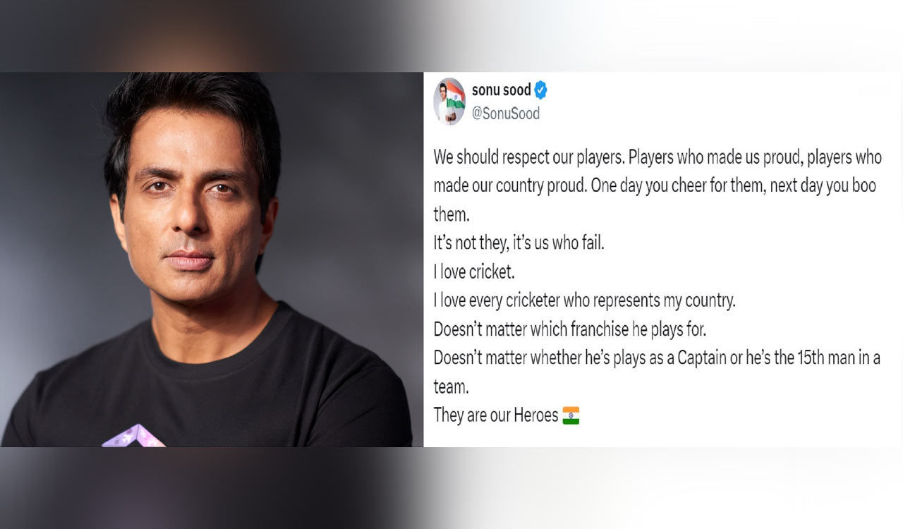 Sonu Sood criticizes cricket fans: Cheer one day, boo the next