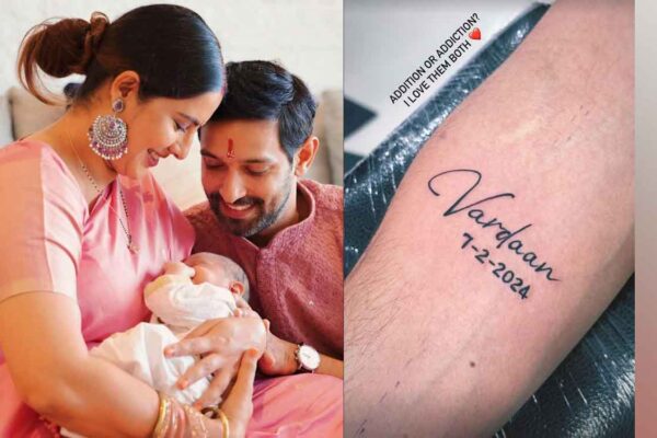 Vikrant Massey tattoos son Vardaan’s name, date of birth on his arm