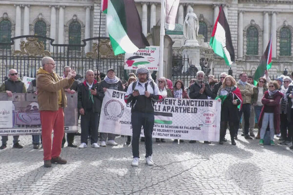 Pro-Palestine rally in Belfast slams inaction to stop Gaza genocide