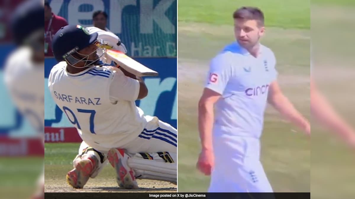 Watch: Sarfaraz's Sachin-esque Shot Irritates Mark Wood. He Does This