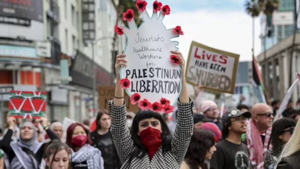 Protesters gather near Oscars site to rally against Israeli war in Gaza