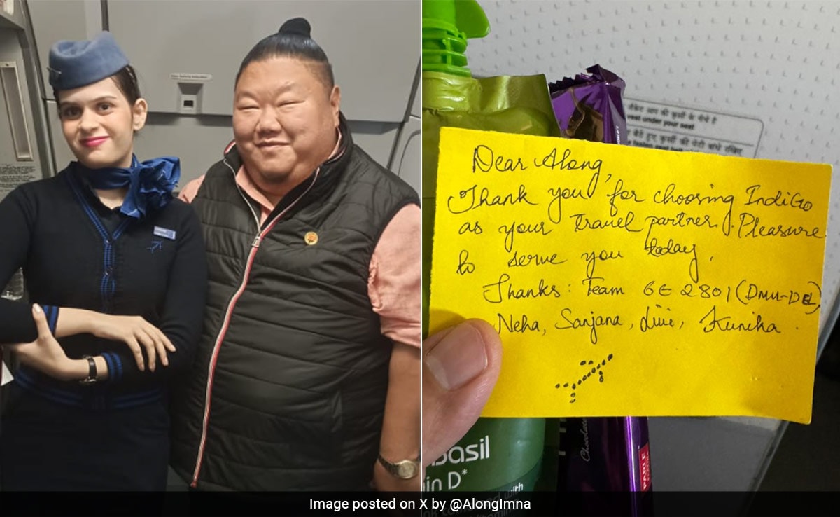 ''Dear Along…'': Nagaland Minister Shares Sweet Note He Received From IndiGo Crew