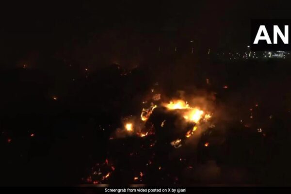 Video: Massive Fire At Dumping Site In Noida, 15 Fire Trucks On Spot