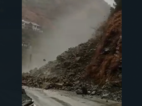 Landslides Triggered By Rains Block Jammu-Srinagar National Highway