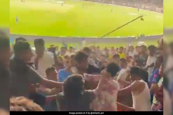 Video: Punches Exchanged As Fans Come To Blows During GT vs MI Match