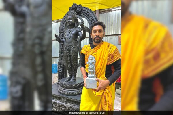 Sculptor Arun Yogiraj Carves Small Ram Lalla Idol In Ayodhya, Pics Go Viral