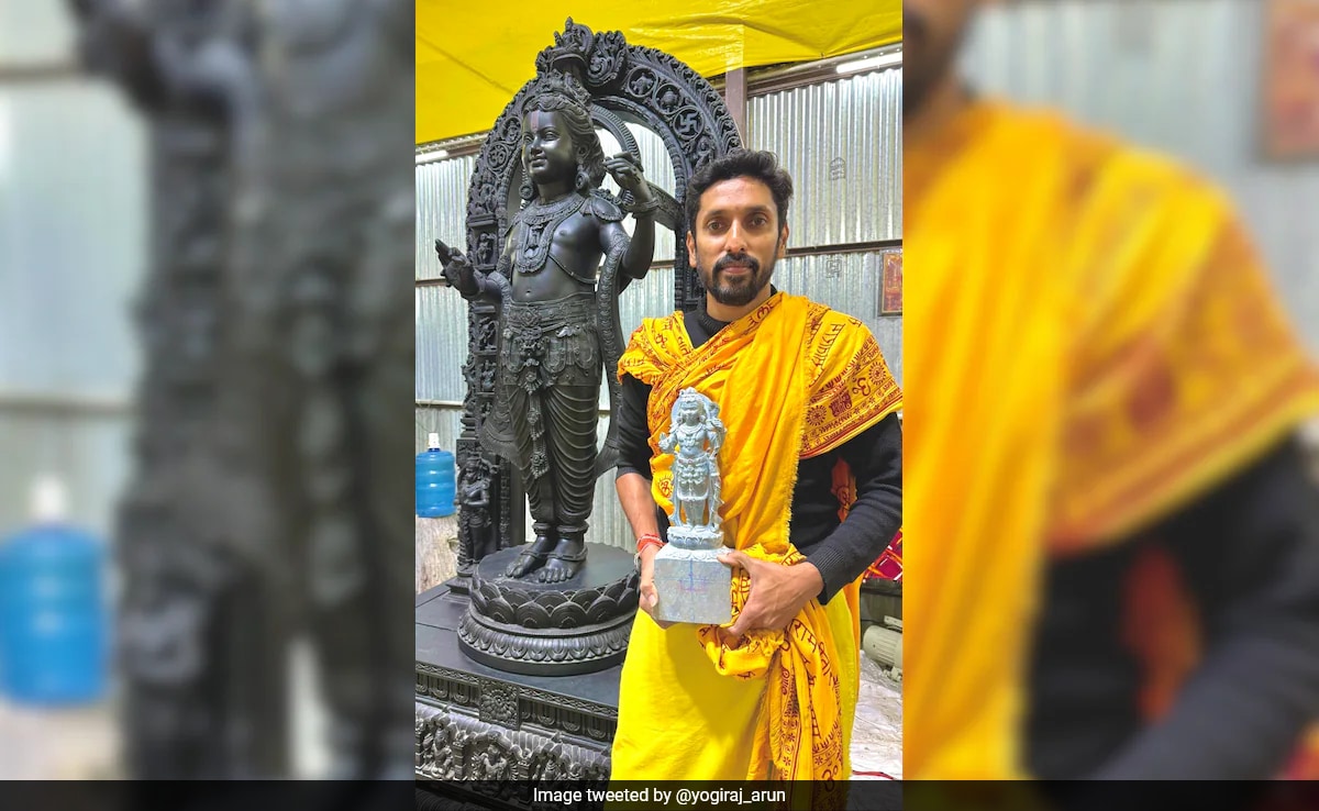 Sculptor Arun Yogiraj Carves Small Ram Lalla Idol In Ayodhya, Pics Go Viral