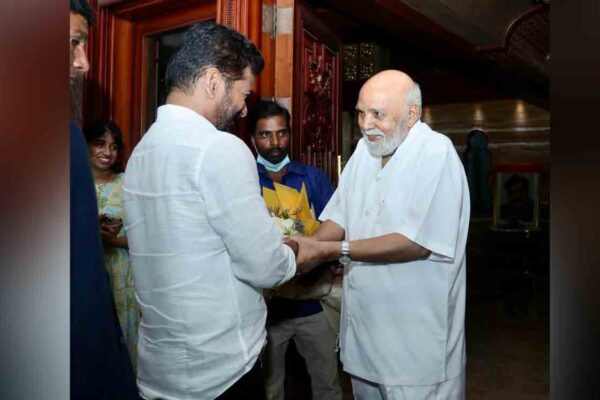 CM Revanth Reddy meets Ramoji Rao in Hyderabad