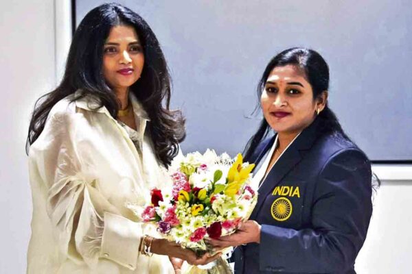 Telangana weightlifter Kumari Tejavath Sukanya Bai honoured