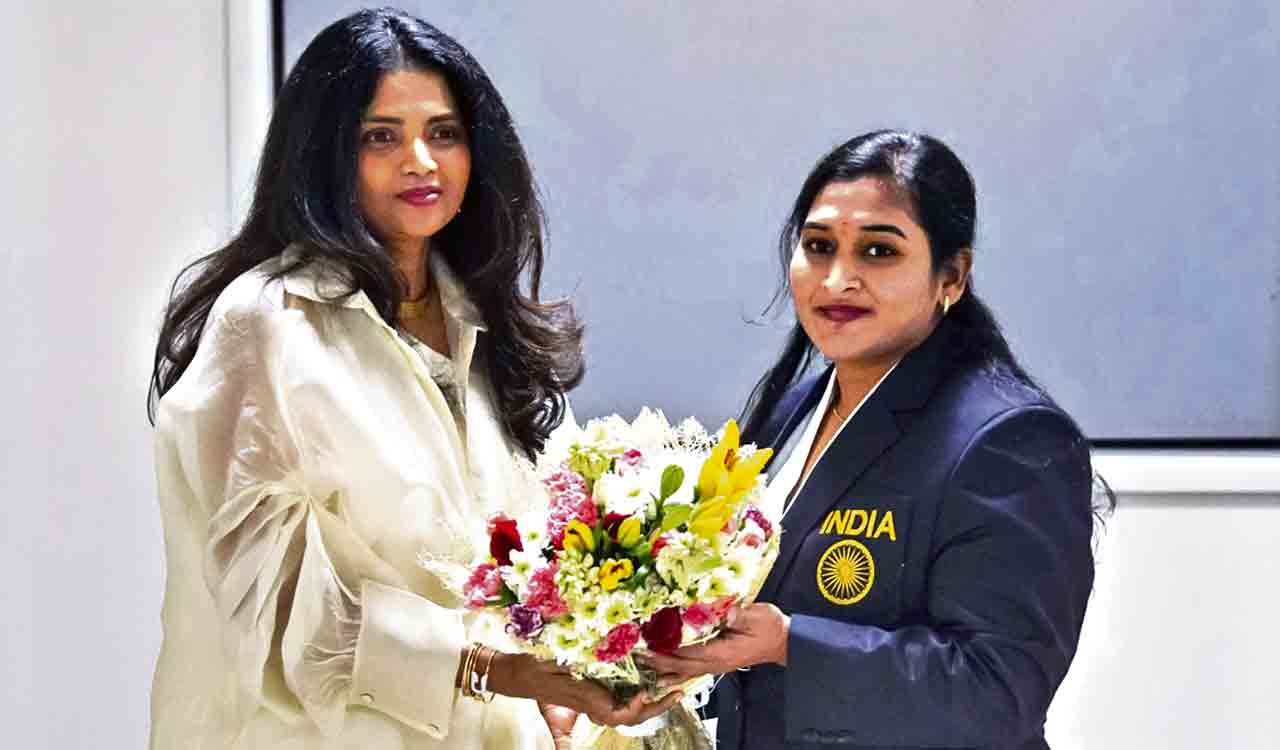 Telangana weightlifter Kumari Tejavath Sukanya Bai honoured