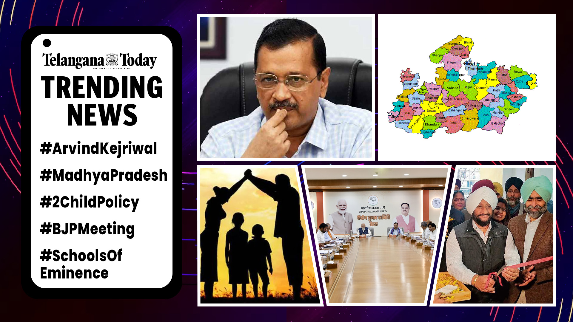 Trending News Today: Arvind Kejriwal, Two Child Policy, BJP Ministers’ Meeting, Madhya Pradesh Hailstorms, Punjab Schools