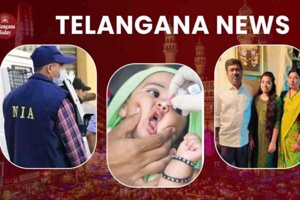 Telangana News Today: NIA’s PFI Case, Polio Drops for 1 Lakh+ Children, 4 Govt. Jobs for Medak Girl