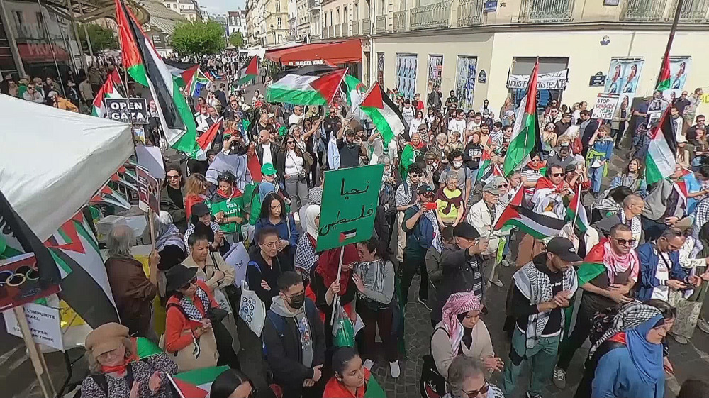 French pro-Palestine demo applauds Iran’s missile retaliation on Israel