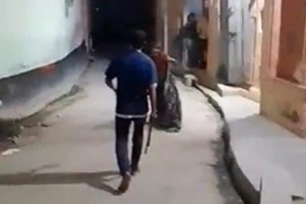 On Camera, Man Chases Mother With Stick, Beats Her Outside Temple In UP