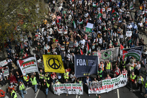 Six months of rallies in London: Thousands call for Gaza ceasefire