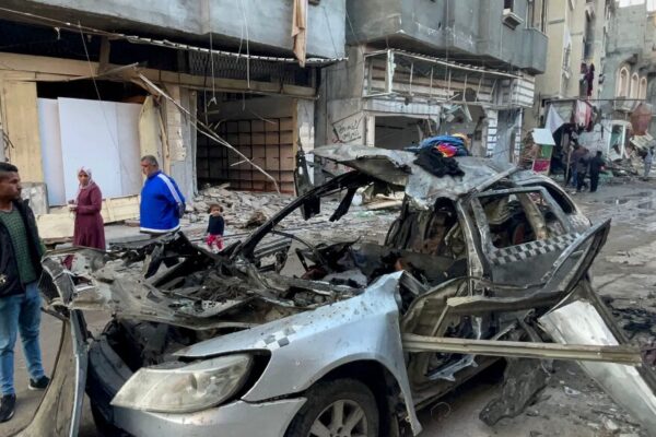 UNICEF vehicle waiting to enter Gaza comes under fire