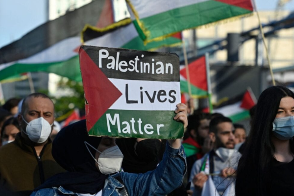 Demonstrators recall at pro-Palestine protest in Berlin