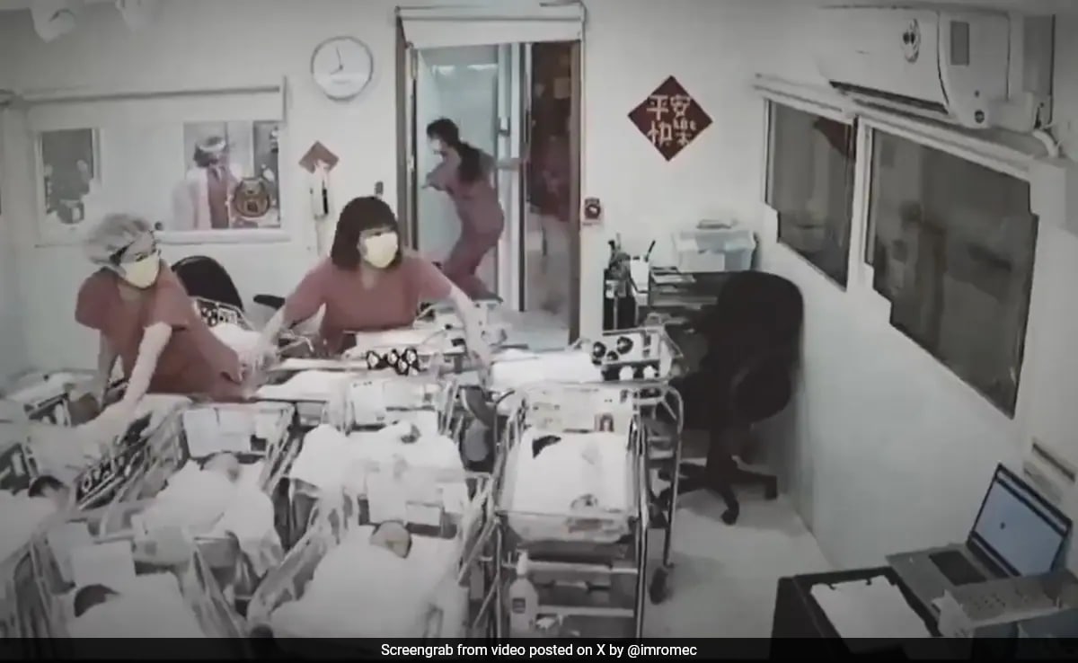 Video: Taiwan Nurses Rush to Save Newborns During Earthquake