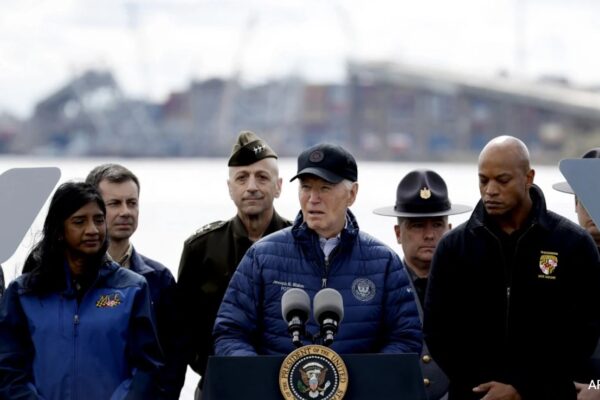 Biden Surveys Site Of Collapsed US Bridge, Assures Funding To Rebuild It