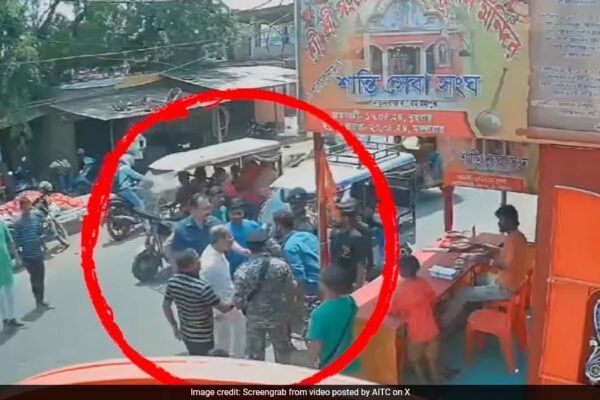 On Camera, Adhir Chowdhury's Face-Off With "Drunken" Man, Trinamool Reacts